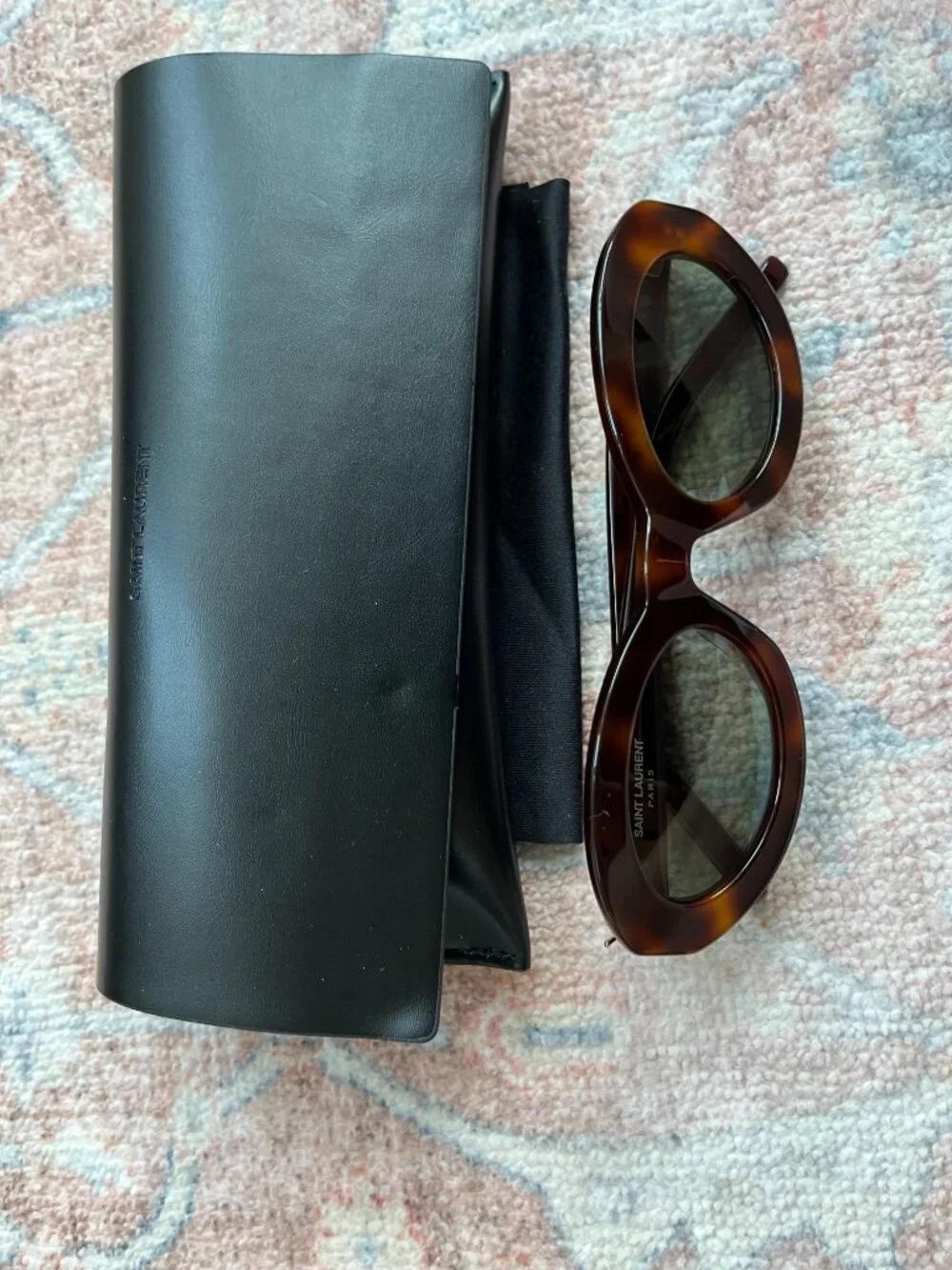 SAINT LAURENT EYEWEAR Oval-frame tortoiseshell acetate sunglasses - Picture 5 of 5